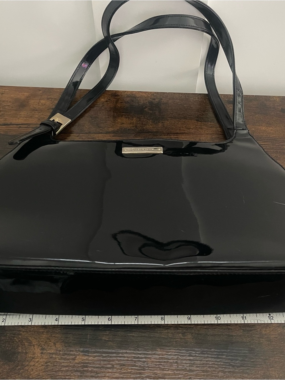 Black Patent Shoulder Bag - Unknown Brand - Picture 7 of 16